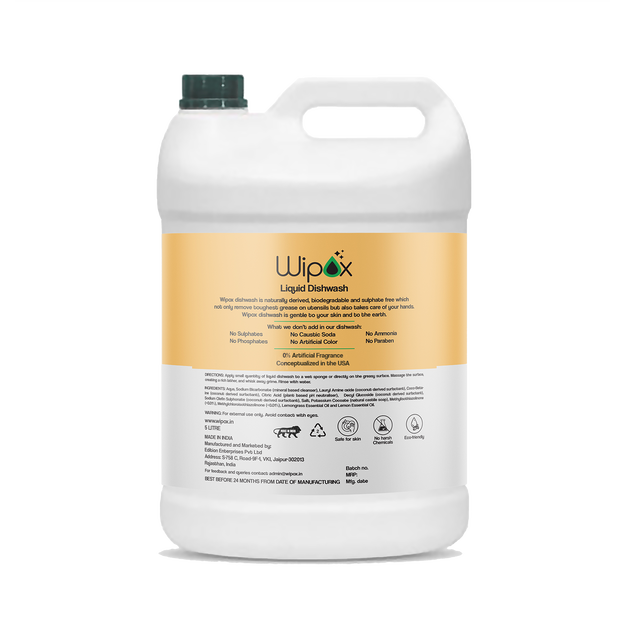 Wipox Liquid Dishwash Gallon (5 LITRE)