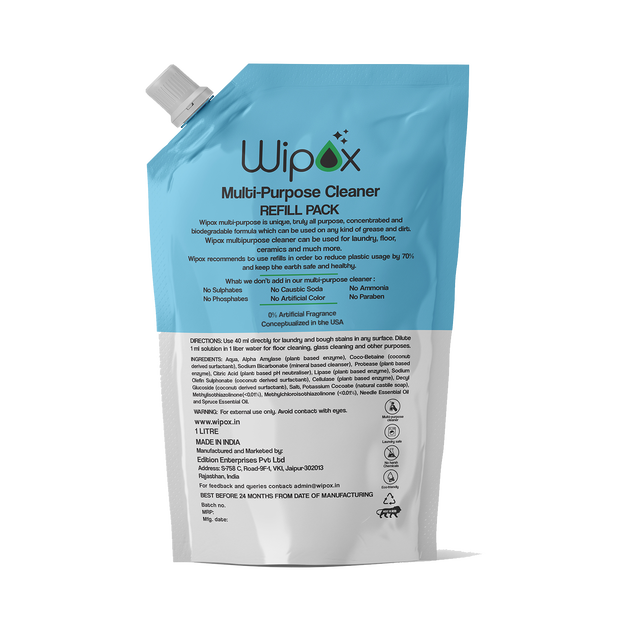Wipox Multi Purpose Cleaner Refill (1 LITRE)